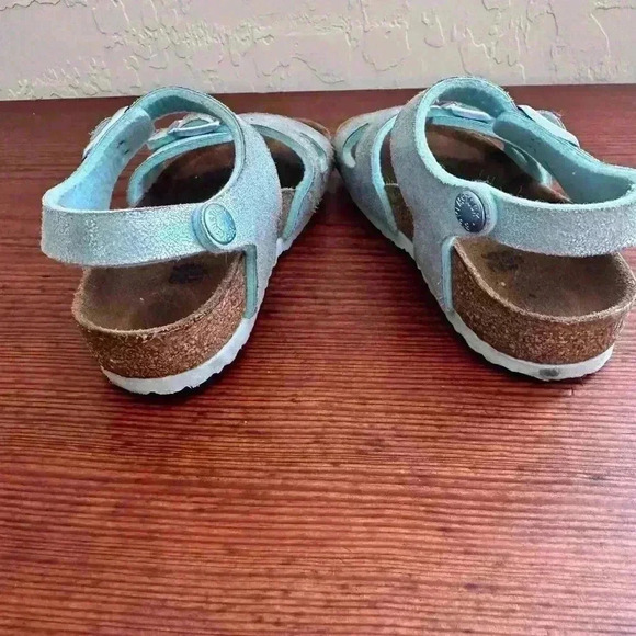 Birkenstock Blue Rio Strap Sandals Shiny Size 26 Girls - Picture 4 of 8